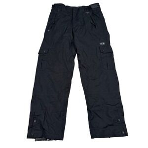 Ocean & Earth OE Pro Series Snow Pants Mens Medium Black Cargo Ski Snowboard